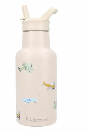 Weekendaanbieding Kidzroom Drinkfles Sweet Sips Vliegtuigen, 350ml