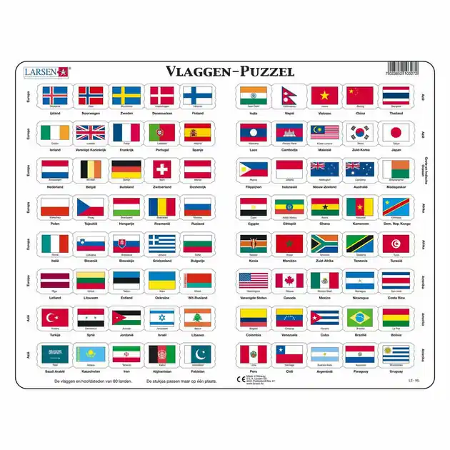 Gratis Retour Larsen Vlaggen van de Wereld, 80st.