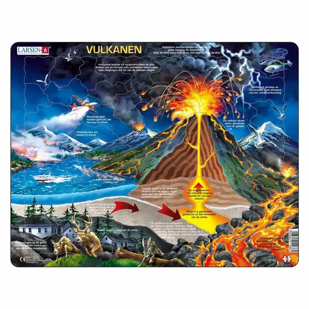 Larsen Legpuzzel Vulkanen, 70st. Korting