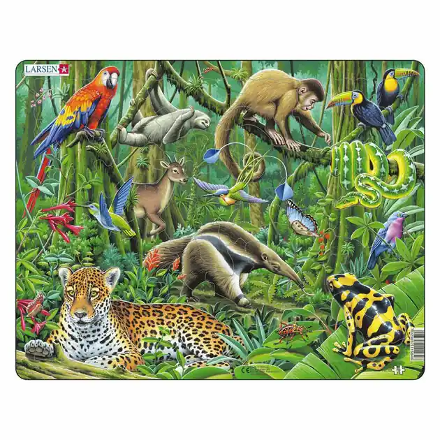 Superprijs Larsen Legpuzzel Dieren - Zuid Amerikaans Regenwoud, 70st.