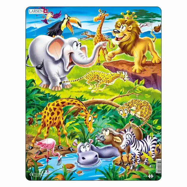Beperkte Voorraad Larsen Legpuzzel Dieren - Op Safari, 18st.