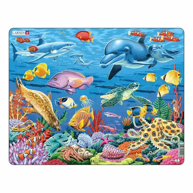 Weekendaanbieding Larsen Legpuzzel Dieren - Koraalrif, 35st.