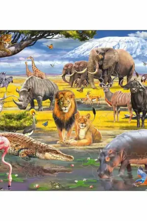 Weekendaanbieding Larsen Legpuzzel Dieren - Afrikaanse Savanne, 43st.