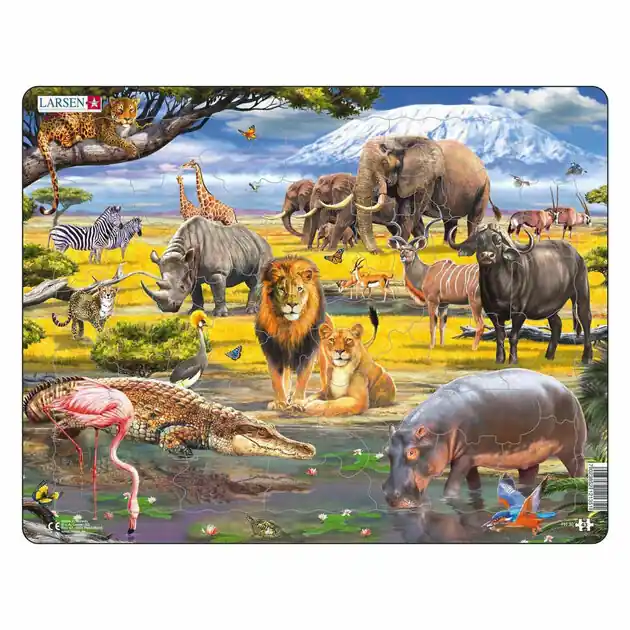 Weekendaanbieding Larsen Legpuzzel Dieren - Afrikaanse Savanne, 43st.