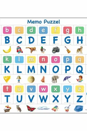 Favoriet Larsen Memopuzzel Leren Lezen - Het Alfabet met Afbeeldingen, 52st.
