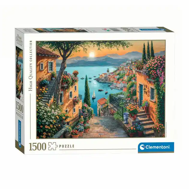 Clementoni Legpuzzel Kunst Trappetje naar De Haven, 1500st. Meest Verkocht
