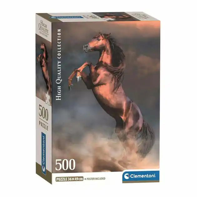 Clementoni Legpuzzel Wild Red Stallion, 500st. Gratis Retour
