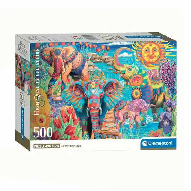 Premium Clementoni Legpuzzel Elephants' Carnival, 500st.