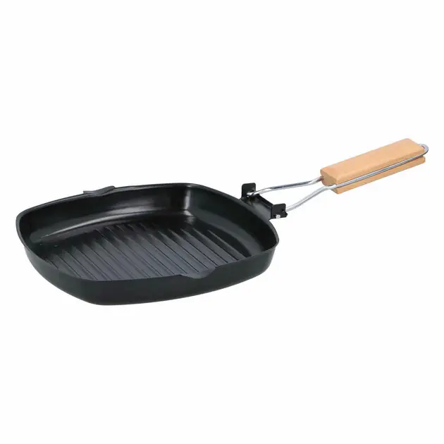 Inklapbare Grillpan, 24x24cm Finale Uitverkoop