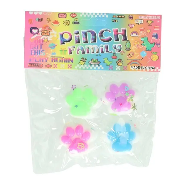 Pinch Family - Dierenpoot Squishy - 4st. Hoge Kwaliteit