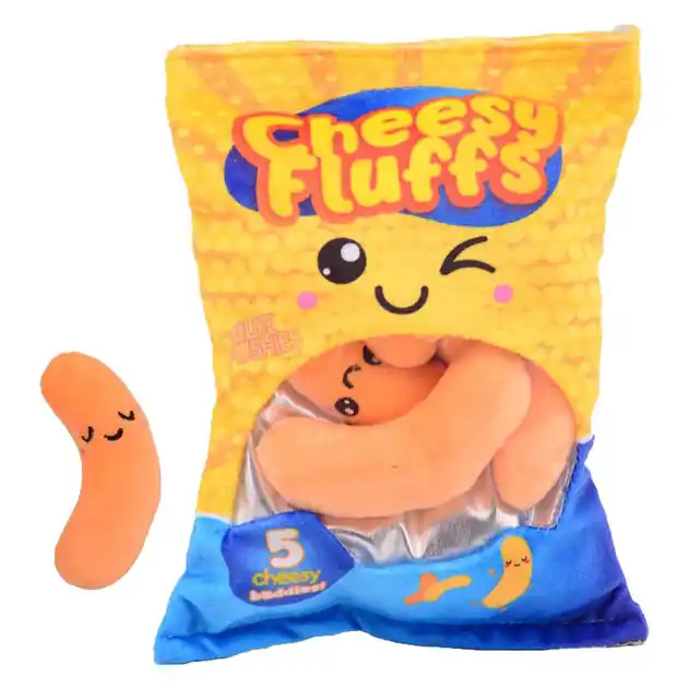 Tijdelijk Beschikbaar Pluche Snack Zakje - Cheesy Fluffs