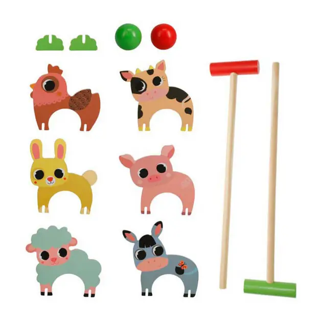 Houten Boerderij Dieren Croquetspel Goedkoop