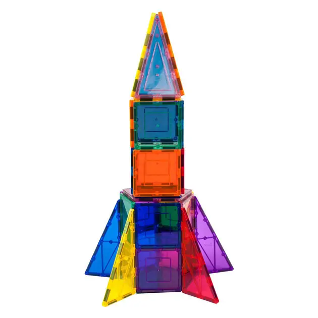 PicassoTiles Rocket Booster - Magnetische Bouwtegels, 32dlg. Beperkte Voorraad