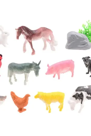 Animal World - Boerderij Dieren Speelset, 12dlg. Aanbieding