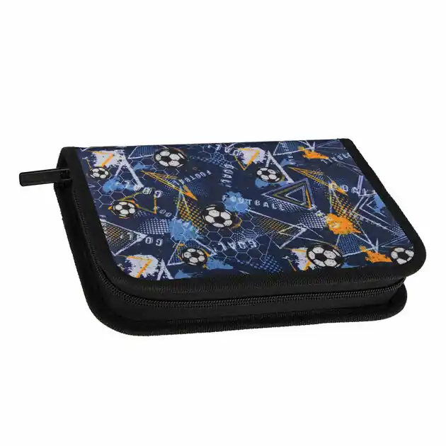 Actieprijs Etui met Accessoires Voetbal Blauw, 25dlg.