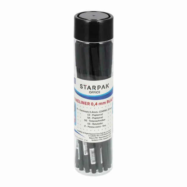 Veilige Betaling Fineliner Rond 0,4 Zwart, 20st.