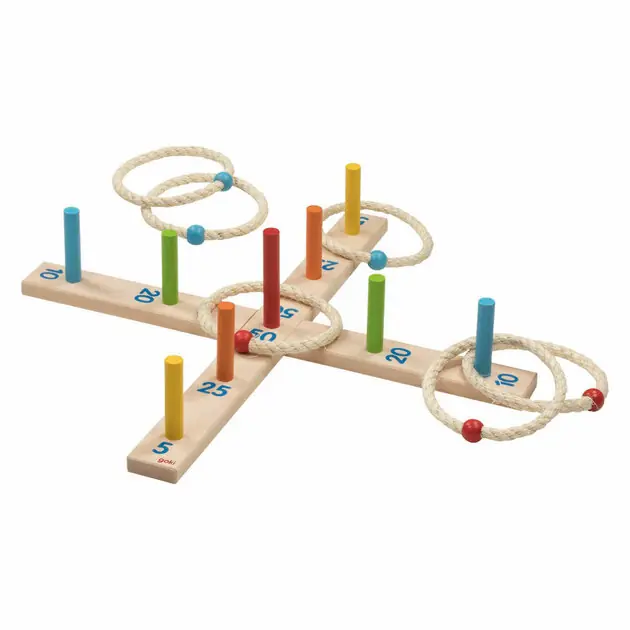 Goki Houten Ringwerp Spel, 6 Ringen Betaalbaar