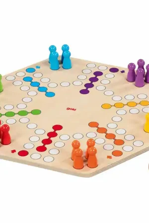 Goki Houten Ludo Spel 6 Spelers Exclusieve Aanbieding