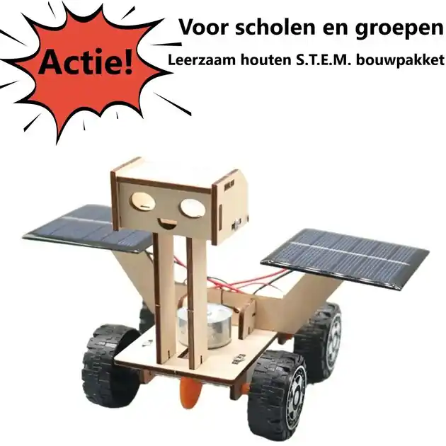 Beperkte Voorraad Houten bouwpakket maanrover zonne energie