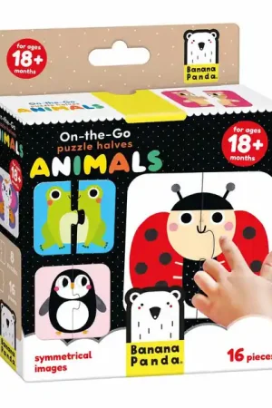 Lage Kosten Banana Panda - On-the-Go Puzzel Halve Dieren - 16st.