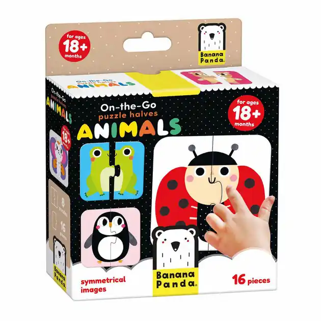 Lage Kosten Banana Panda - On-the-Go Puzzel Halve Dieren - 16st.