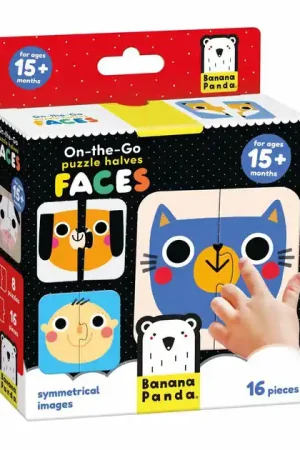 Must-Have Banana Panda - On-the-Go Puzzel Halve Gezichten - 16st.