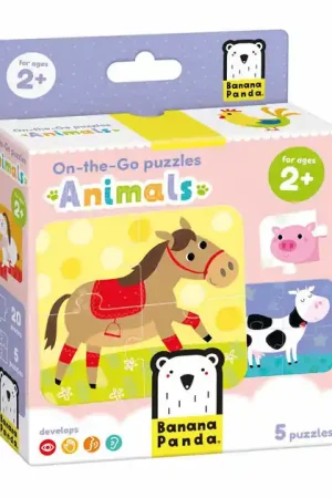 Banana Panda - On-the-Go Puzzel Dieren - 5 puzzelthes Exclusieve Aanbieding