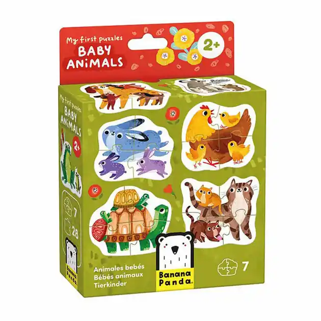 Banana Panda - Mijn Eerste Puzzels Babydieren, 7st. Finale Uitverkoop