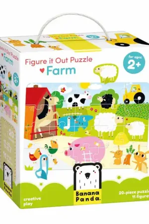 Banana Panda - Figure It Out Puzzel Boerderij - 20st. Actieprijs
