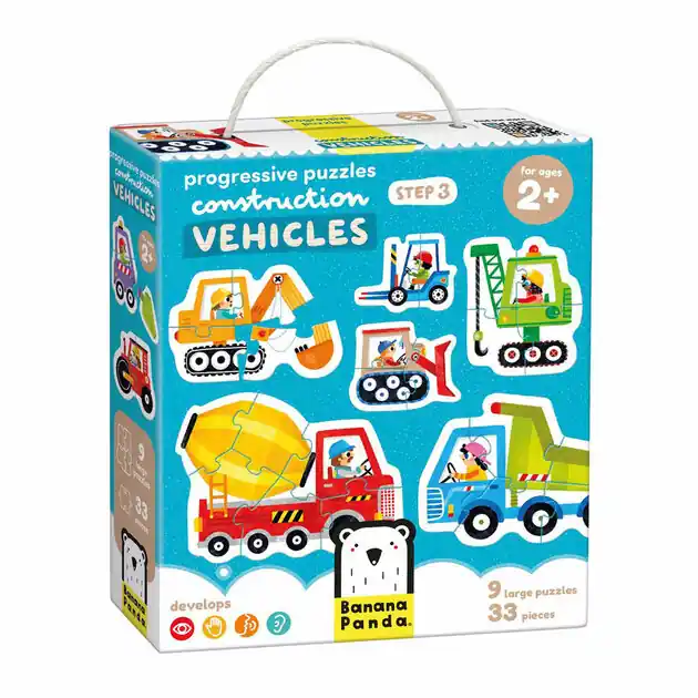 Alleen Vandaag Banana Panda - Oplopende Puzzels Voertuigen - 33st.