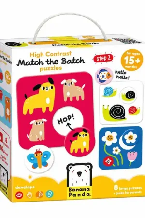 Banana Panda - Hoog Contrast Puzzel Zoek Dezelfde - 8dlg. Finale Uitverkoop
