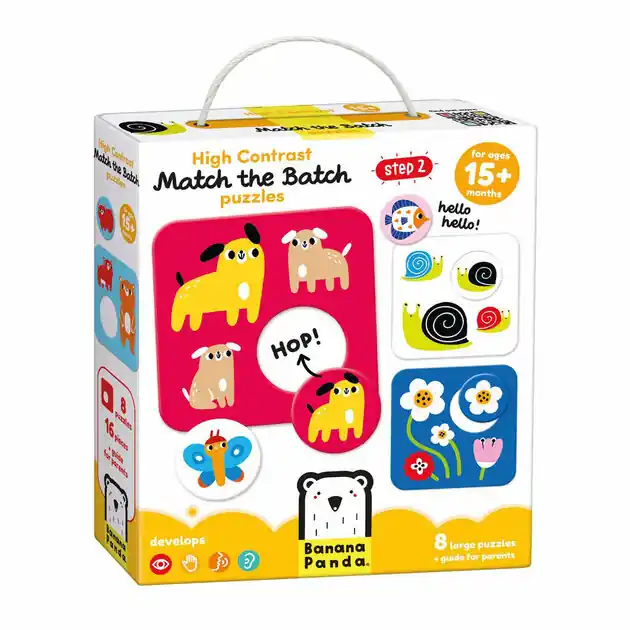 Banana Panda - Hoog Contrast Puzzel Zoek Dezelfde - 8dlg. Finale Uitverkoop