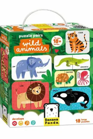 Laatste Kans Banana Panda - Puzzelparen Wilde Dieren - 18dlg.