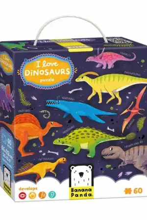 Betaalbaar Banana Panda - Ik Hou van Dinosaurussen Puzzel - 60st.