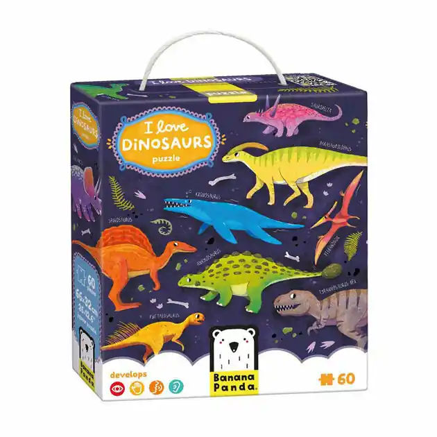 Betaalbaar Banana Panda - Ik Hou van Dinosaurussen Puzzel - 60st.