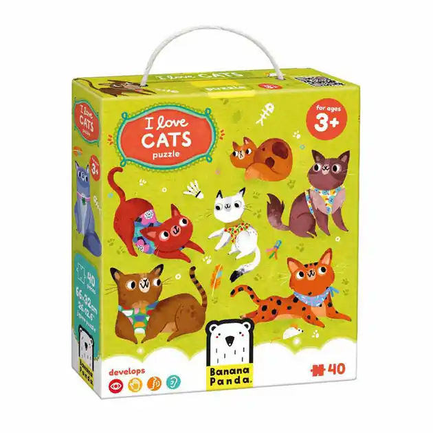 Dagaanbieding Banana Panda - Ik Hou van Katten Puzzel - 60st.