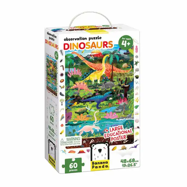 Banana Panda - Zoek en Kijk Puzzel Dinosaurussen - 60st. Koopje