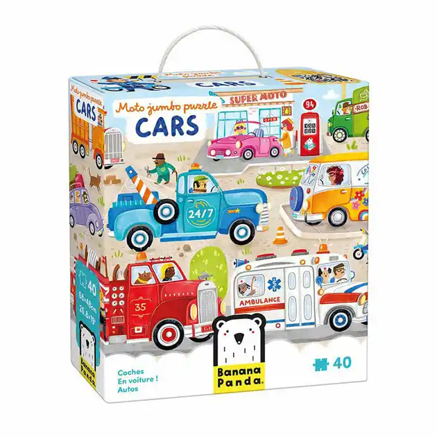 Banana Panda - Moto Jumbo Puzzel Auto's - 40st. Bestel Nu