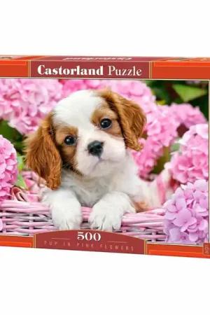 Castorland Legpuzzel Pup in pink flowers, 500st. Koop Online