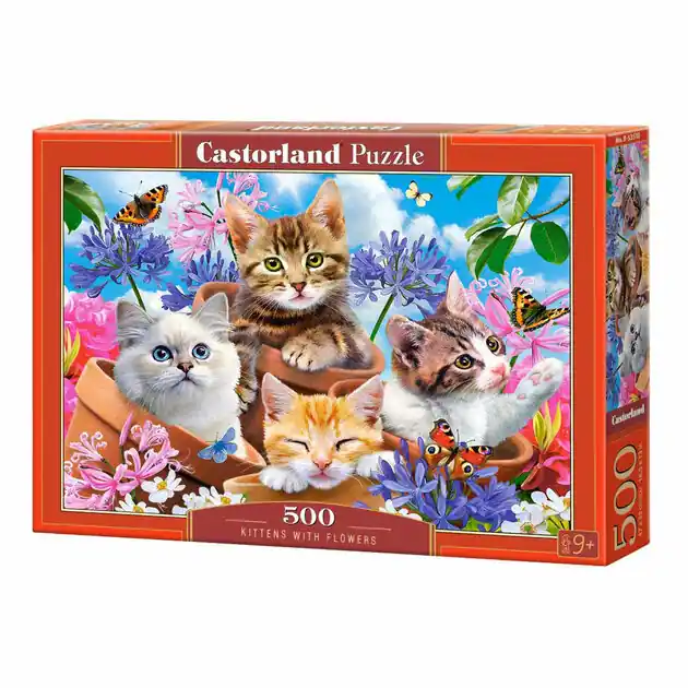 Voordeelprijs Castorland Legpuzzel Kittens with Flowers, 500st.