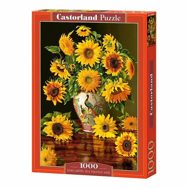 Castorland Legpuzzel Sunflowers in a Peacock Vase, 1000st. Nieuw