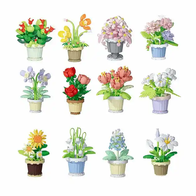 Rechtstreeks Van De Fabrikant Bloemen Bouwset Plant in Pot - 365dlg.