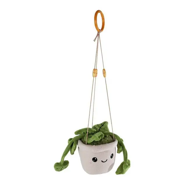 Take Me Home Hangplant Pluche Groene Bladeren - 24cm Hoge Kwaliteit