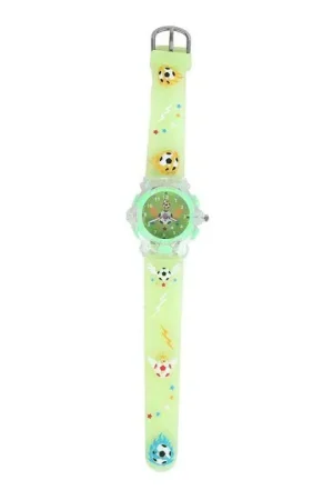 Dagaanbieding Analoog Horloge met Licht Voetbal - Groen