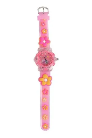 Glamour Analoog Horloge met Licht Bloemen - Licht Roze Bestseller