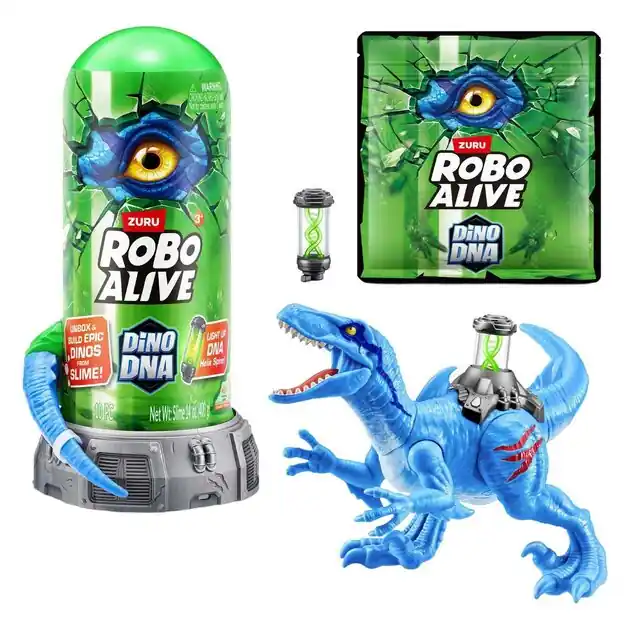 Laatste Versie ZURU Robo Alive Dino DNA Speelslijm - Blauw