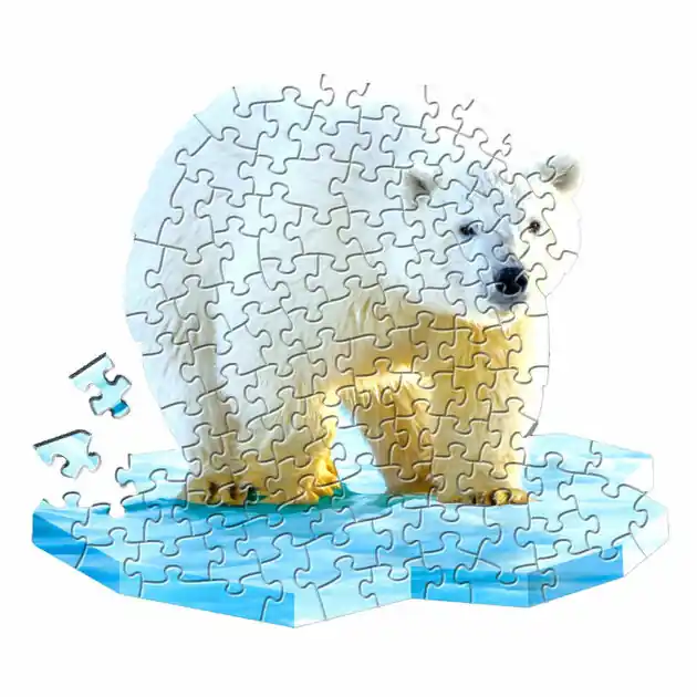 Shape Puzzel Ijsbeer, 100st. Betaalbaar