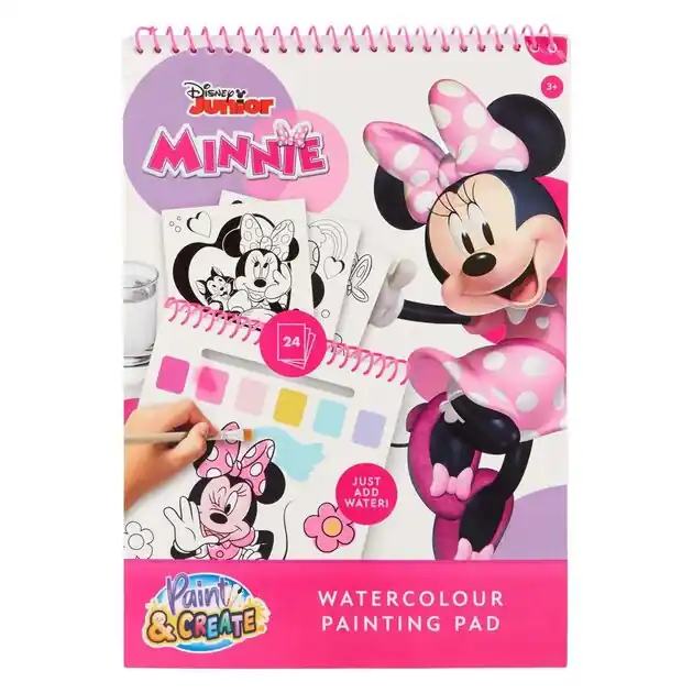 Korting Minnie Mouse Water Verfset Boek - incl Kwast