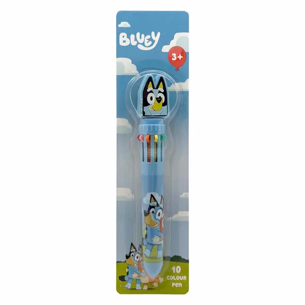 Hete Deal Bluey 10-Kleurenpen met Topper