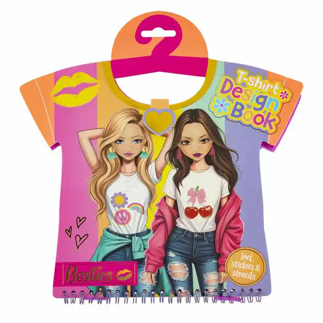 Besties T-shirt Ontwerpboek met Stickers & Sjablonen Meest Verkocht